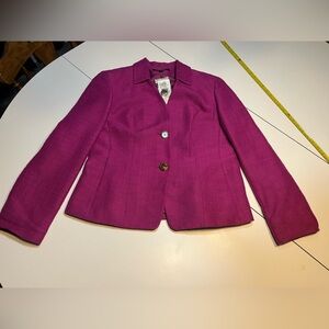 Evan Picone Magenta Blazer. NWT. Size 12.